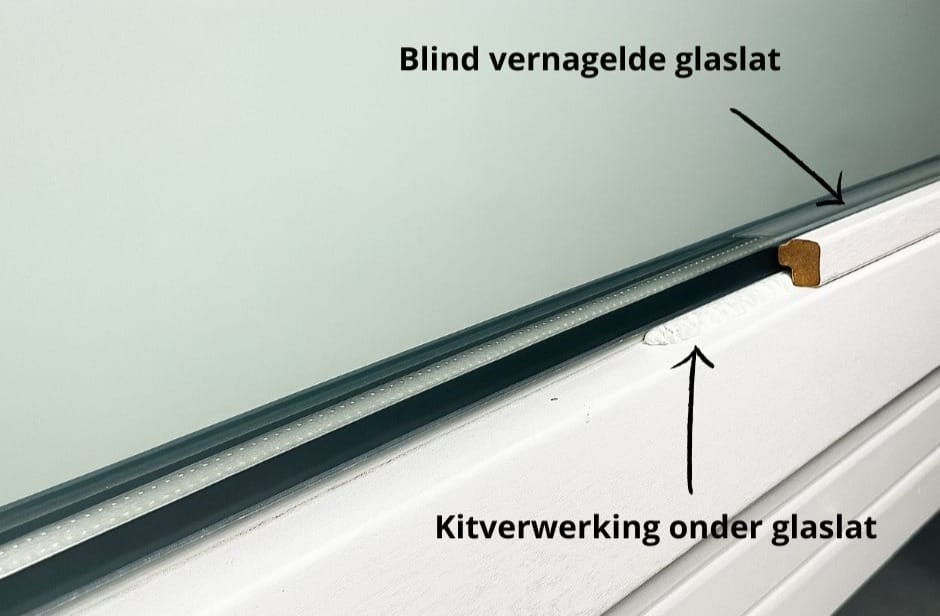 BUVA Droogbeglazing - Kitverwerking onder glaslat - Samen Slim Bouwen
