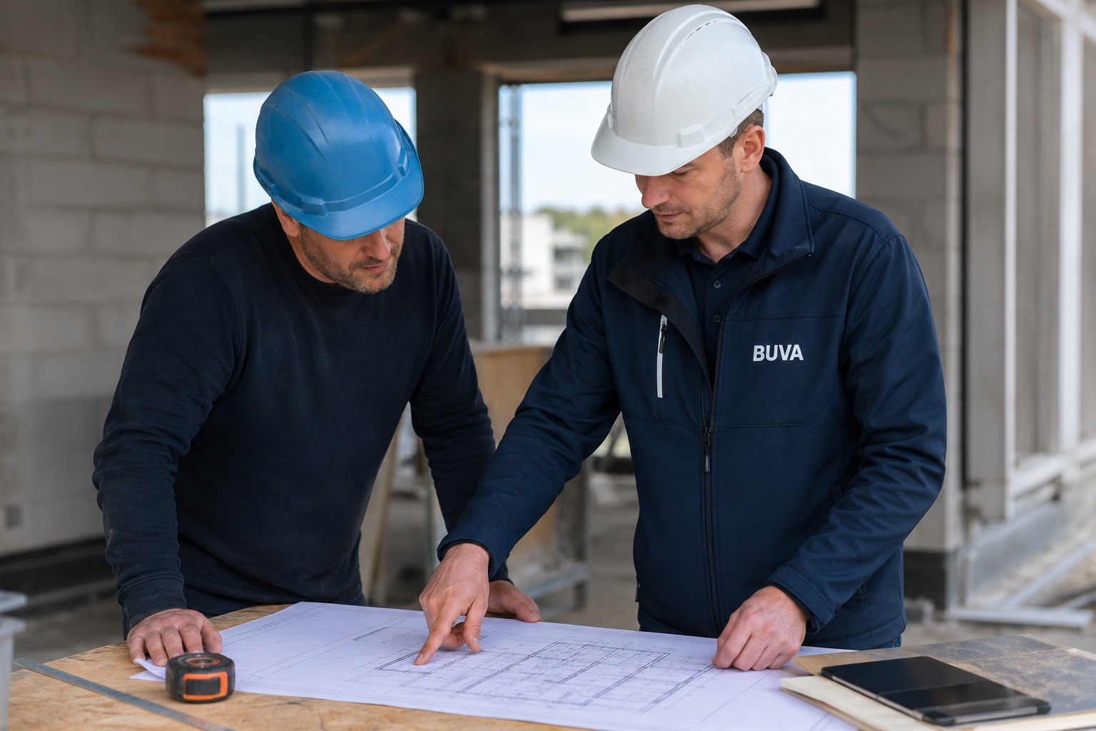 BUVA samenwerking met montagepartners - Voorbeeldadvies - bouwvoorbereiding en begeleiding - hoogbouw